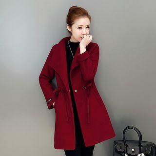 Drawcord Wrap Coat