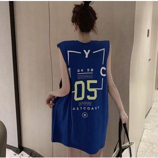 Loose-fit Printed Sleeveless Dress