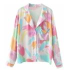 Notch Lapel Print Shirt
