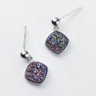 Rhombus Drop Earring S925 Silver - 1 Pair - Multicolor - One Size