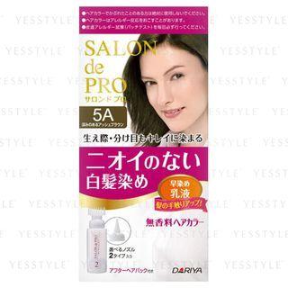 Dariya - Salon De Pro Hair Color Fast Dyeing Emulsion (#5a Deep Ash Brown) 1 Set