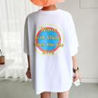 Sun Shine Letter-printed Oversized T-shirt White - One Size