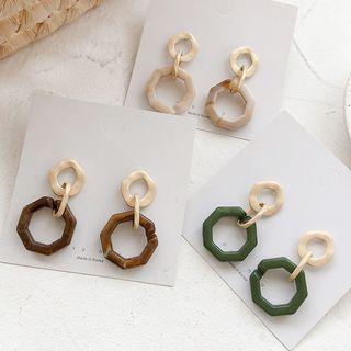 Geometric Acetate Hoop Dangle Earring