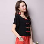 Short-sleeve Chinese Knot Top