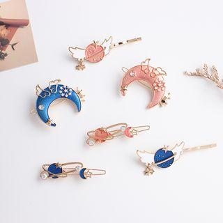 Alloy Planet / Moon Hair Clip (various Designs)