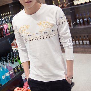 Tiger Print Long-sleeve T-shirt