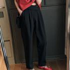 Cropped Asymmetrical Straight Leg Dress Pants