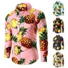 Long Sleeve Pineapple Print Shirt
