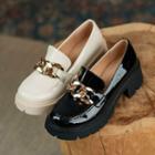 Platform Chunky Heel Chained Loafers