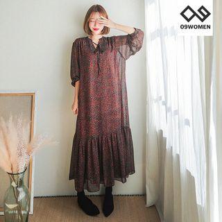 Plus Size Leopard Maxi Dress