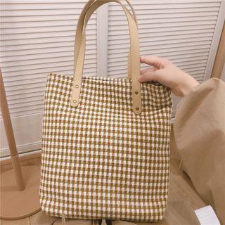 Gingham Check Tote Bag