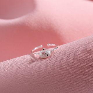 Sterling Silver Rabbit Open Ring  - Ring