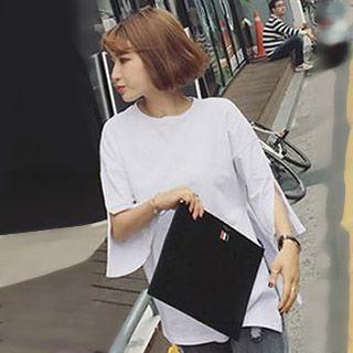 3/4-sleeve Slit Top