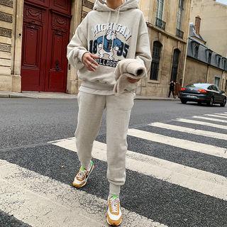 Dog Print Hoodie & Sweatpants Set
