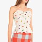 Fruit Print Ruffled Camisole Top