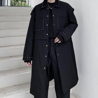 Rivet Button-up Long Coat