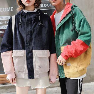 Couple Matching Corduroy Panel Jacket
