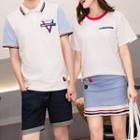Couple Matching Short-sleeve T-shirt / Fitted Skirt
