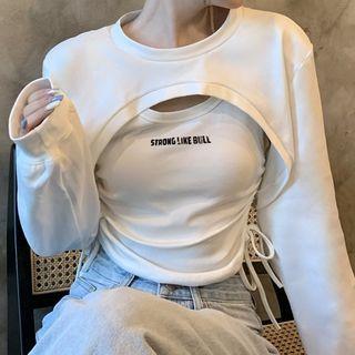 Set: Lettering Tank Top + Shrug
