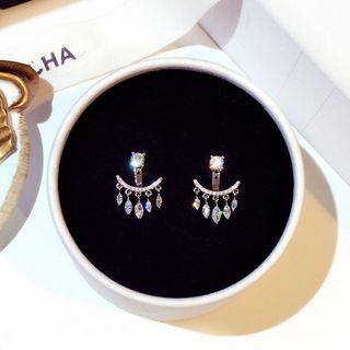 Rhinestone Swing Earring 1 Pair - As Shown In Figure - - One Size