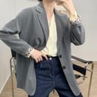 Leopard Print Lining Blazer