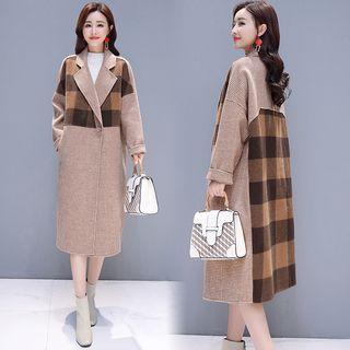 Color Block Single Button Coat