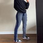 Two Tone Low Rise Skinny Jeans