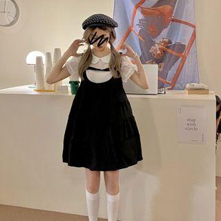 Short-sleeve Blouse / Overall Dress