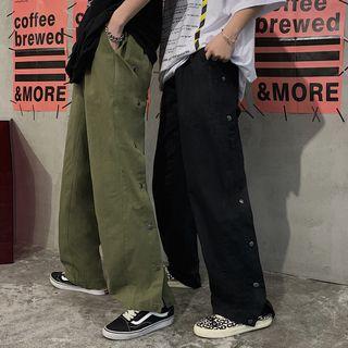 Button-up Straight Fit Pants