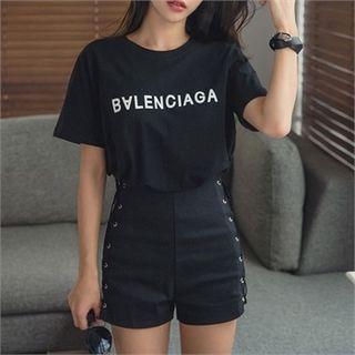 High-waist Lace-up Side Shorts