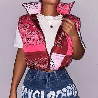 Patterned Padded Vest