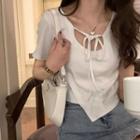 Cropped Strap T-shirt
