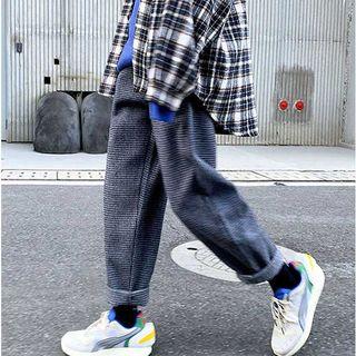 Cropped Plaid Sweatpants