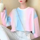 Loose-fit Long-sleeve Gradient T-shirt