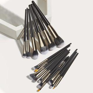 Set Of 16: Makeup Brush Set Of 16 - Gg071001 - Black - One Size