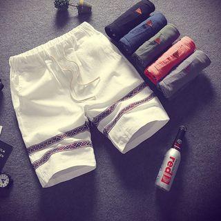 Patterned Panel Beach Shorts
