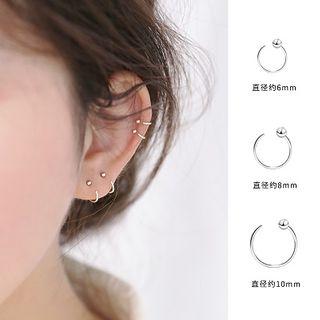 925 Sterling Silver Cuff Hoop Earrings
