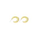 Geometric Alloy Open Hoop Earring 1 Pair - E5216-gold - One Size