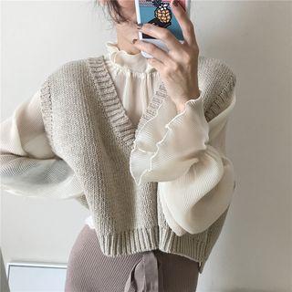 Knit Vest As Shown In Figure - One Size