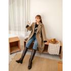 Plus Size Double-breasted Coat
