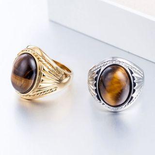 Gemstone Stainless Steel Ring