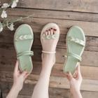 Block Heel Heart-accent Sandals