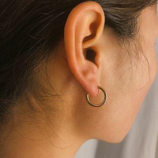 Alloy Open Hoop Earring 1403 - Gold - One Size