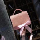 Ribbon Detail Glittered Crossbody Bag