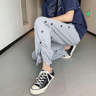 Button-up Cropped Harem Pants