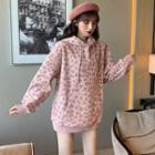 Leopard Hoodie Pink - One Size