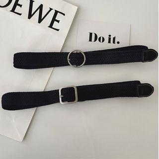 Couple Matching Buckled Canvas Belt