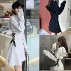 Long-sleeve Mini Hooded A-line Dress