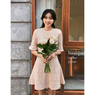 Dali Hotel Pointelle-lace Flare Dress