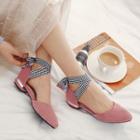 Round Toe Tie Knot Dorsay Flat